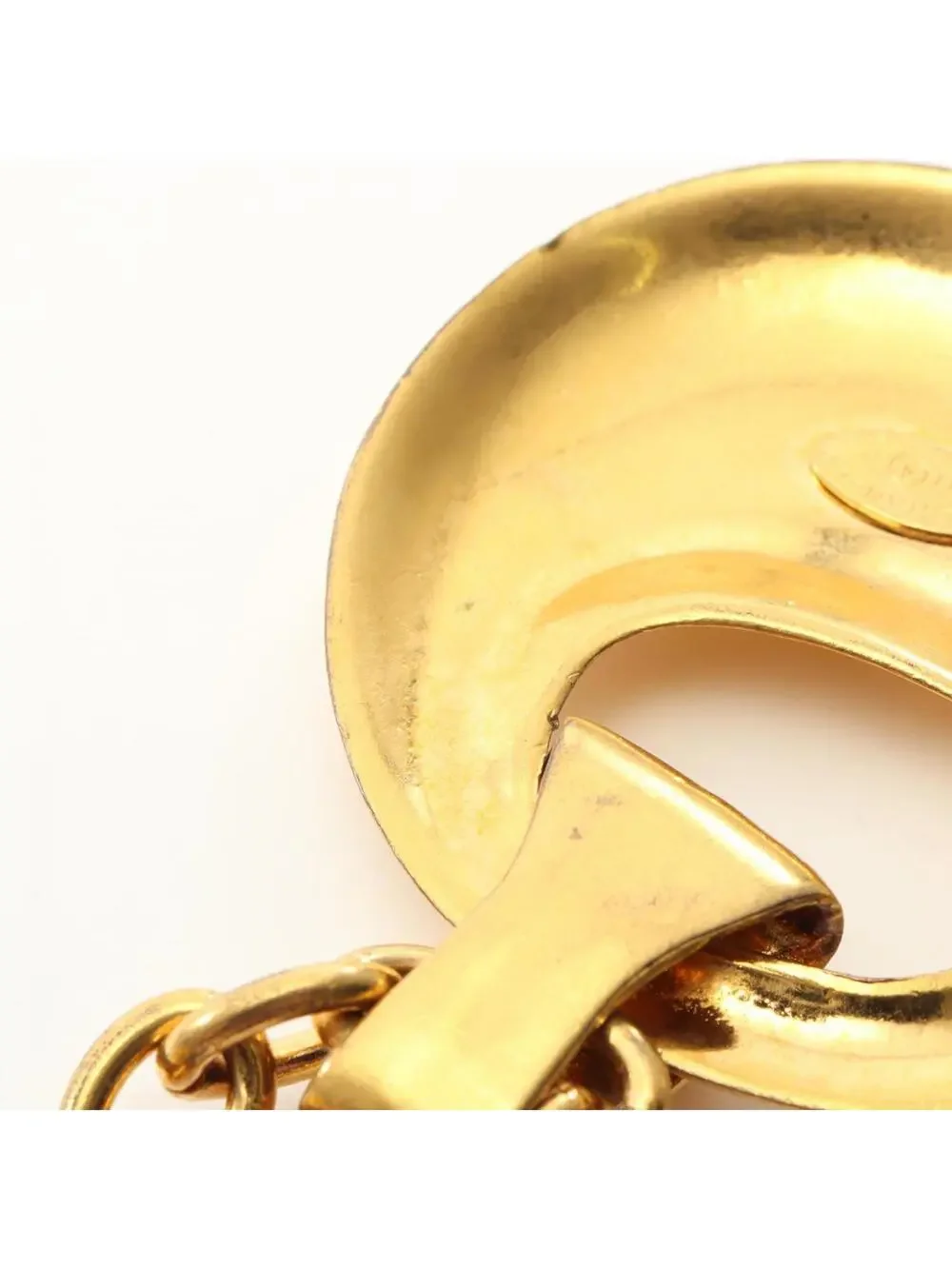 Chanel Cc Logo Pendant Necklace Metal #246666C15B